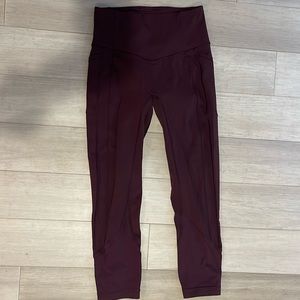 Lululemon All The Right Places 25” - Maroon